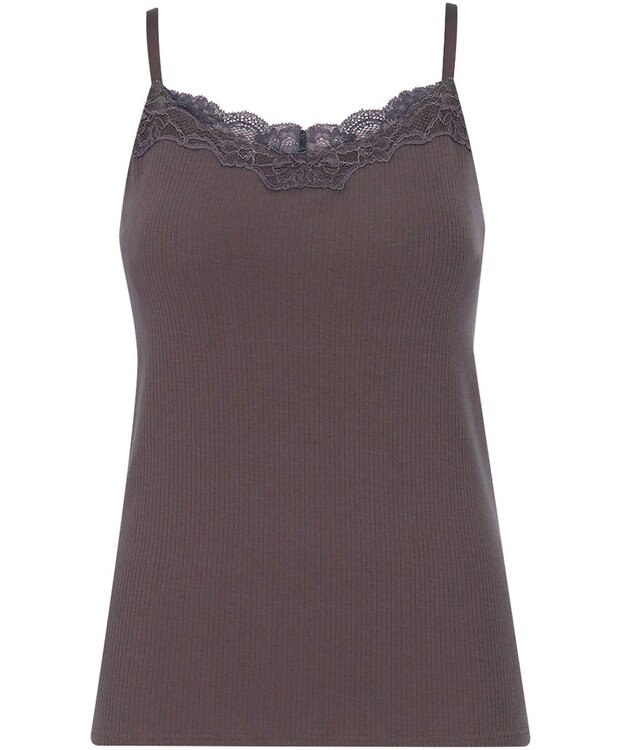 Wing カップ付きインナー ラク きれいなバストシルエット 綿混(身生地) 【シンクロブラトップ】 リブタイプ ブラトップ ET1083 ウイング／ワコール ブラウン