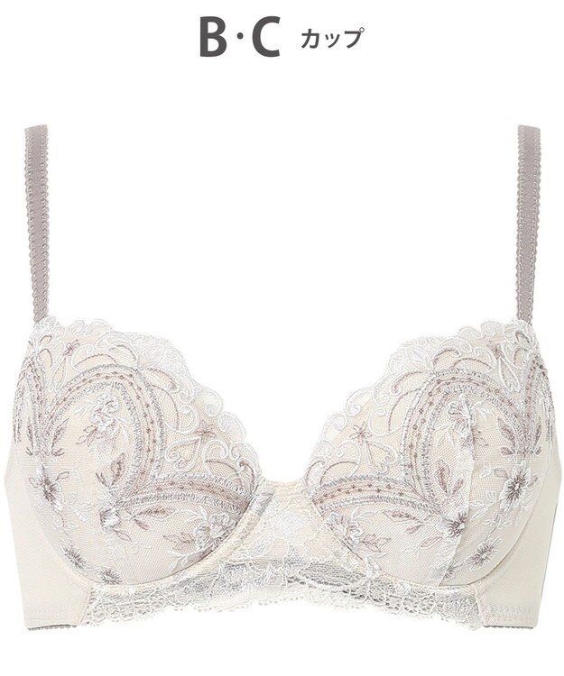 Wing ブラジャー Wing Lesiage 谷間ふっくら 脇高設計 サイドすっきり 【6000シリーズ】 ブラ PB6000 ウイング／ワコール アイボリー