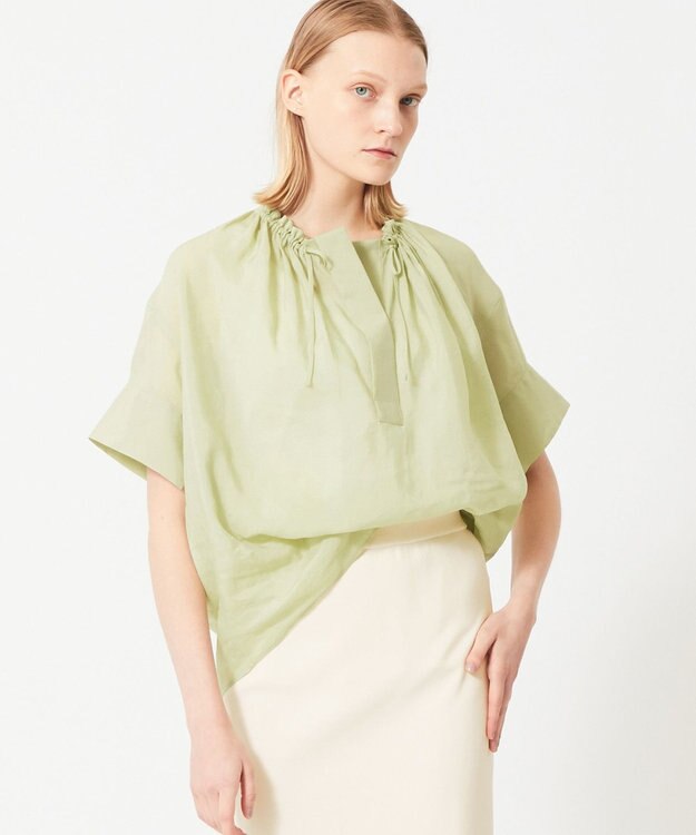 BEIGE， LILAC / ギャザーブラウス Sage