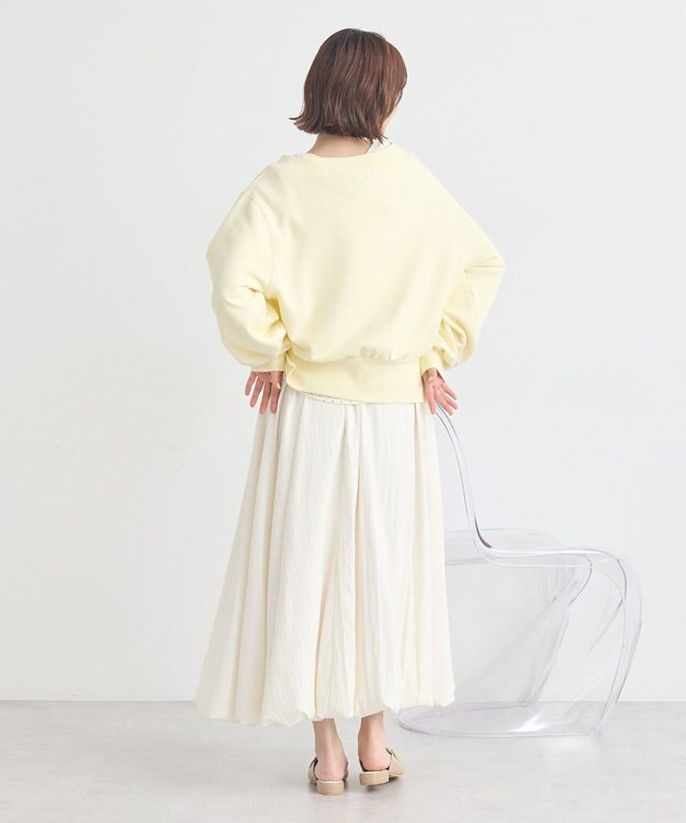 earth music&ecology 裾スリット裏毛プルオーバー Yellow