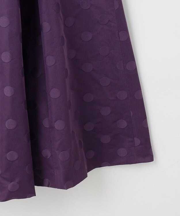 組曲 ドットジャガード フレア スカート パープル系