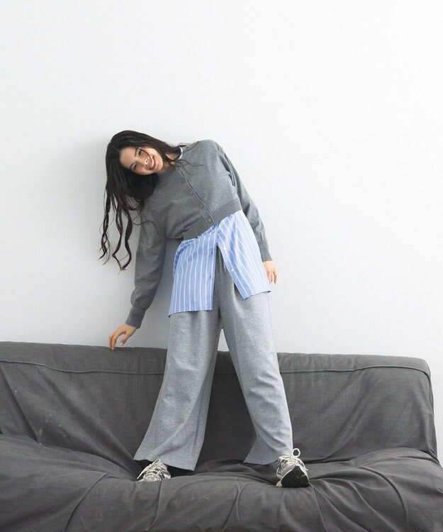 CRAFT STANDARD BOUTIQUE バンドカラーシャツ Stripe Sax