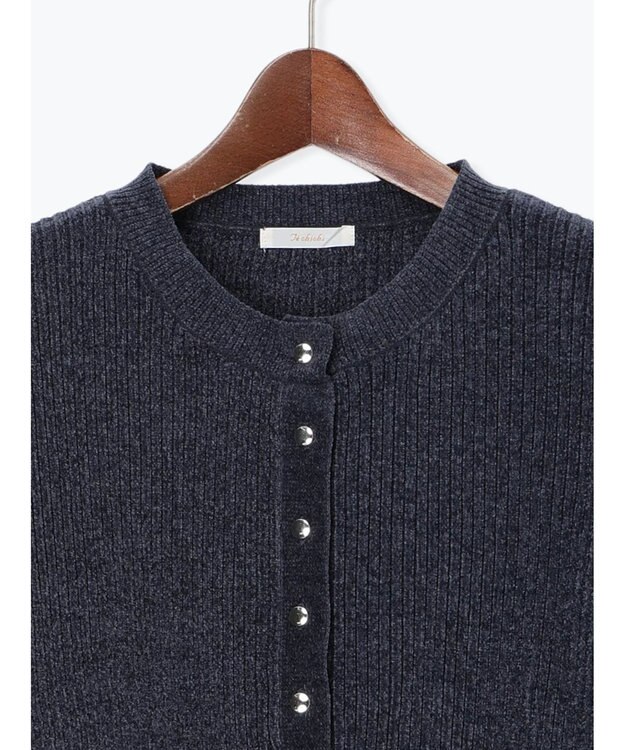 Te chichi モールリブカーディガン チャコールグレー