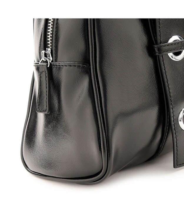 MioFIRANO ベルトハンドルボストンバッグ　FR エフアール BLACK