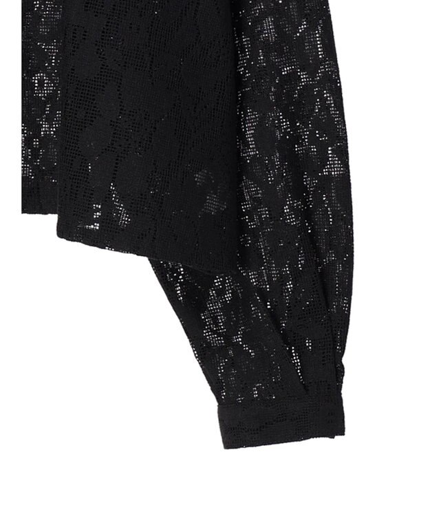 Green Parks ・ＥＬＥＮＣＡＲＥ　ＤＵＥ　バンドカラーレースシャツ Black