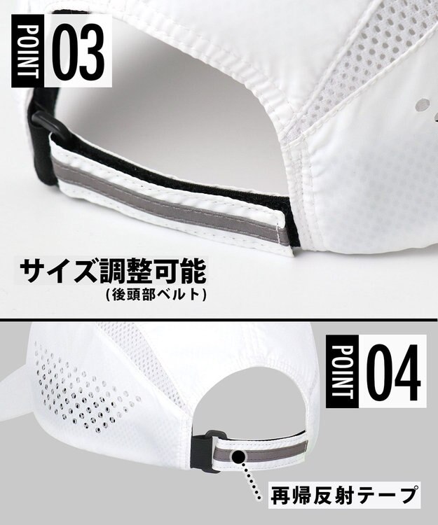 CW-X 【UNISEX】 CW-X キャップ メッシュパーツつき(つば内側) メッシュ切替あり(頭頂部) ユニセックス HYR430 /ワコール ホワイト