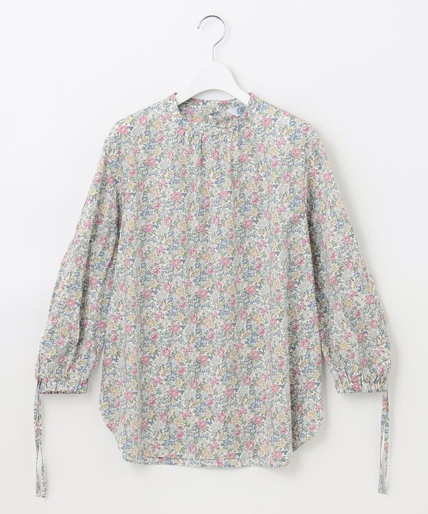 J.PRESS LADIES S 【洗える】 LIBERTY Honeydew/Kate&Mil スタンドカラー ブラウス ピンク系5