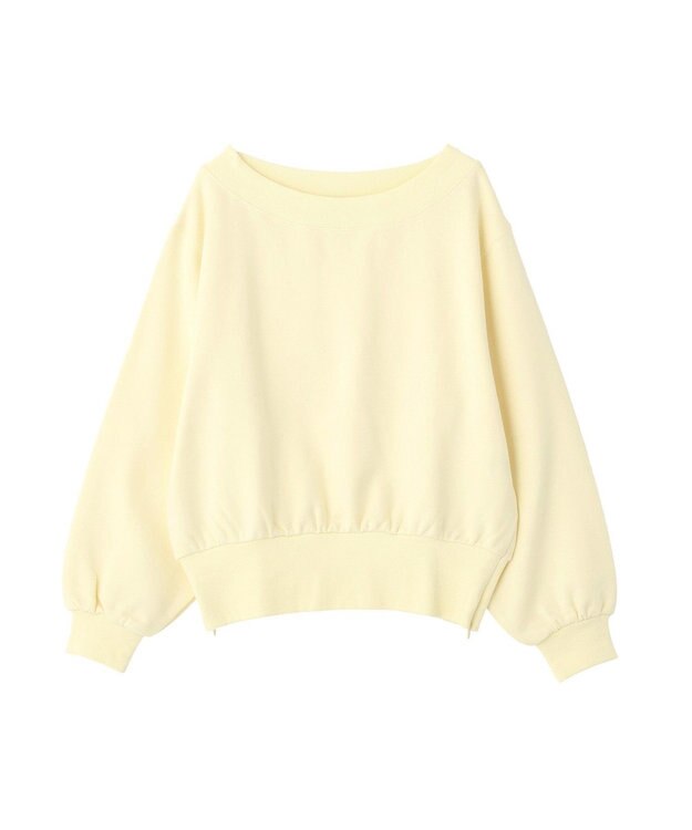 earth music&ecology 裾スリット裏毛プルオーバー Yellow