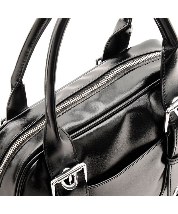 MioFIRANO ベルトハンドルボストンバッグ　FR エフアール BLACK