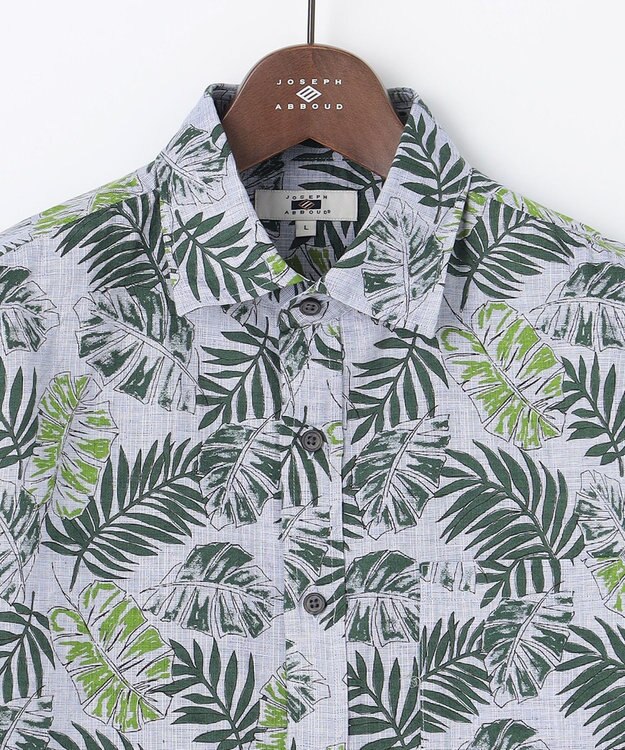 JOSEPH ABBOUD リヨセルリーフ 半袖シャツ カーキ系5