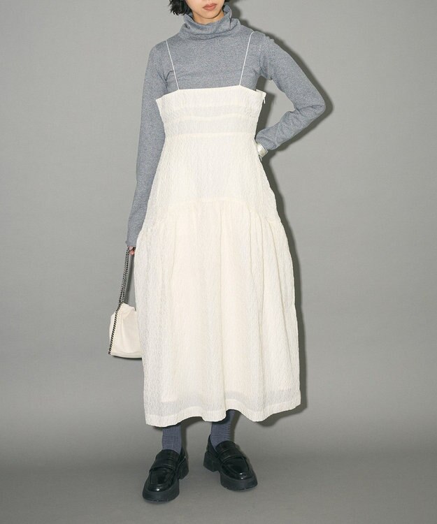 Green Parks ジャガードキャミワンピース Off White