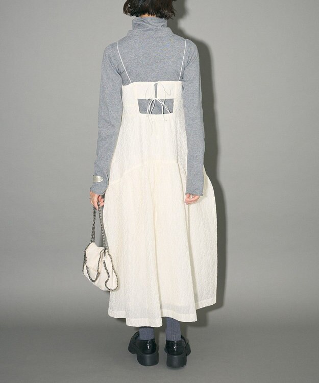 Green Parks ジャガードキャミワンピース Off White