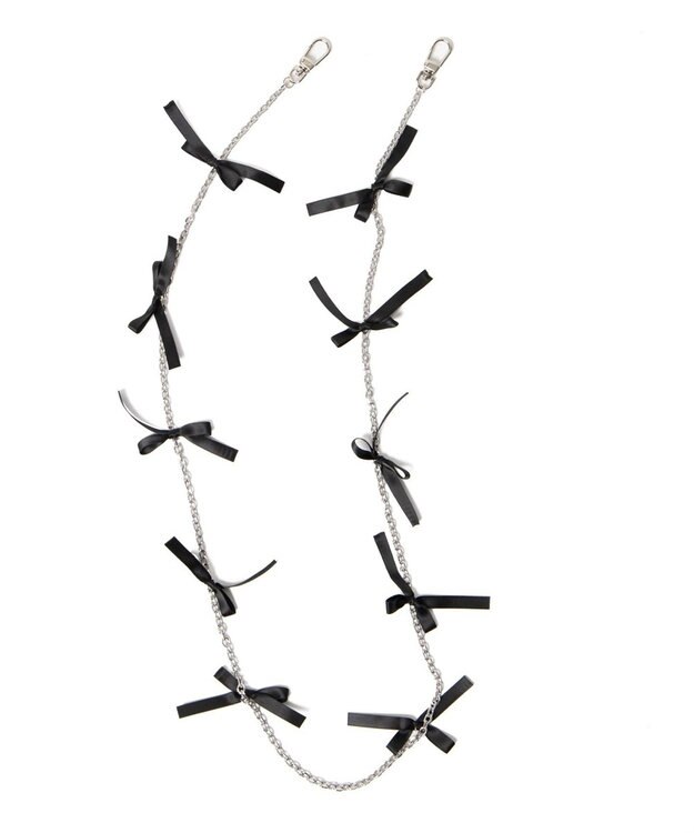 WEGO リボンチェーンストラップ ブラック