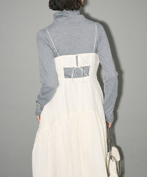 Green Parks ジャガードキャミワンピース Off White