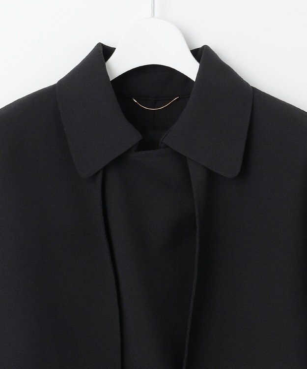 自由区 S 【カタログ掲載・Premium Collection】ウーステッドリバー トレンチコート ブラック系