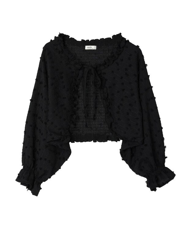 earth music&ecology ふくれジャガードボレロ Black