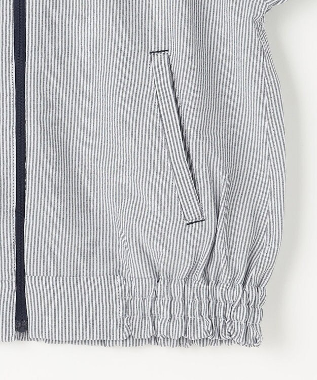 J.PRESS KIDS 【140-170cm】ステンカラー  ライトアウター ネイビーストライプ系