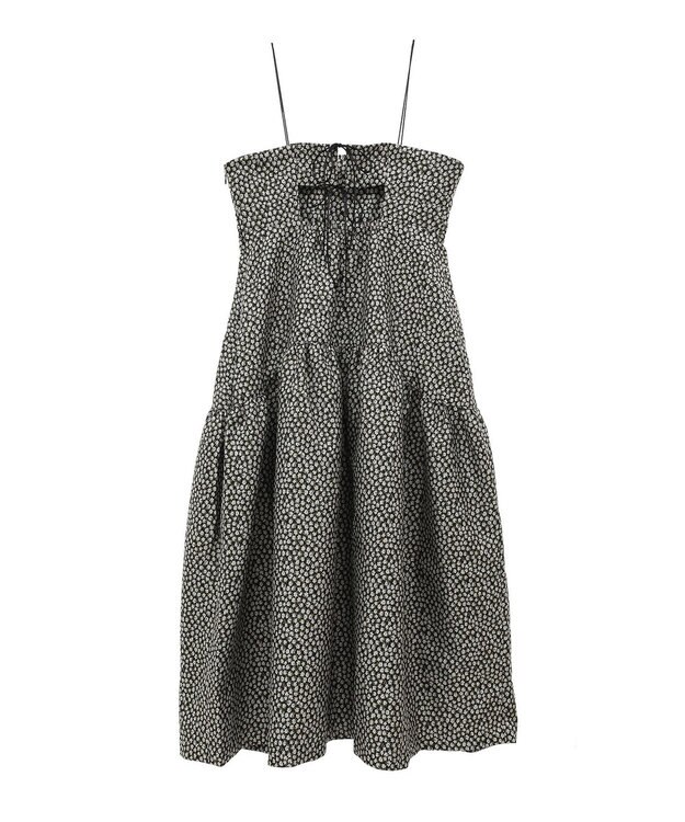 Green Parks ジャガードキャミワンピース Flower Black