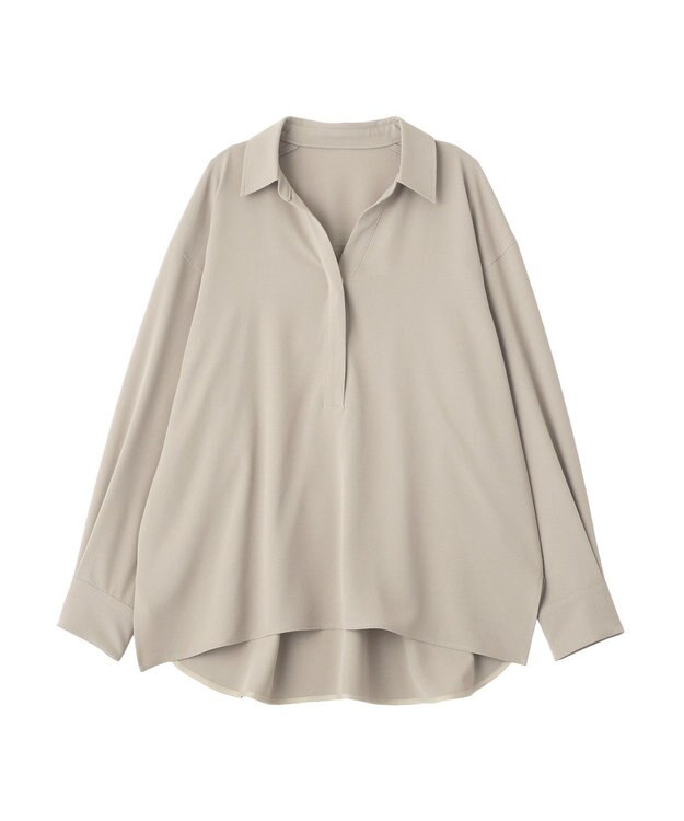 YECCA VECCA 【2点SET】スキッパーデザインセットアップ Gray Beige