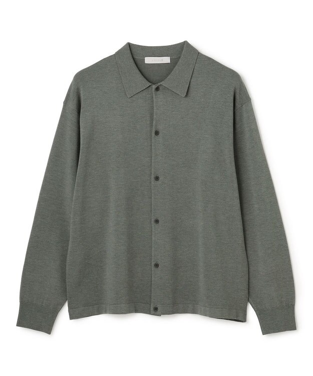 UNFILO MENS 【男女兼用】ソフトサーモ アンチピリングニット シャツ チャコール