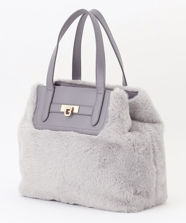 ANY SIS 【2WAY】ベルトメタルファートート バッグ ライトグレー