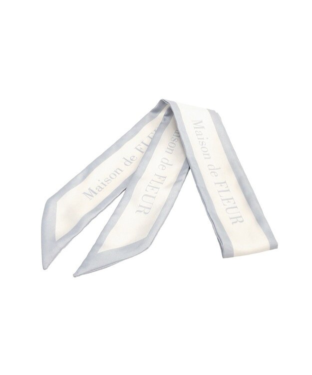 Maison de FLEUR スカーフ付きリボンキルティング2Wayスクエアトート Ivory