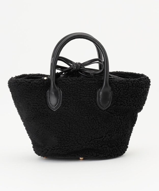 LA BAGAGERIE エコファー　バケツハンドバッグ ブラック