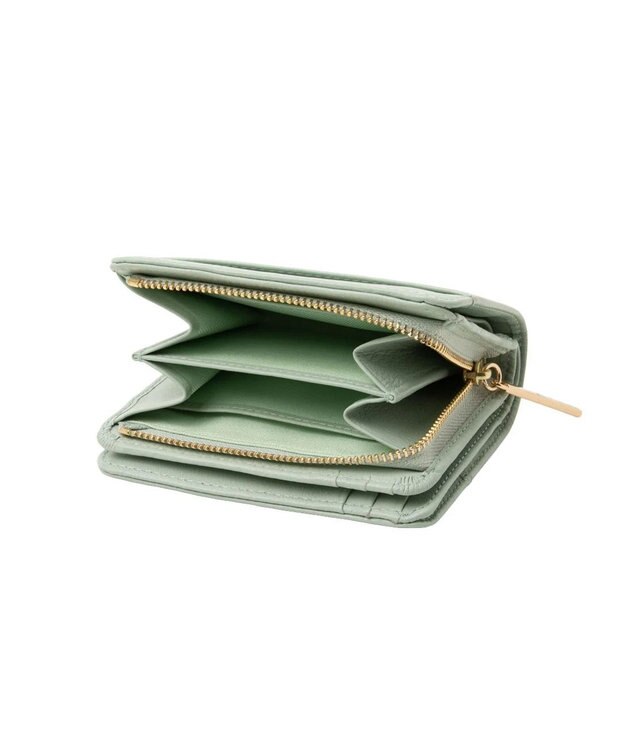 LANVIN en Bleu デクール 二つ折りLファスナー財布 ミント