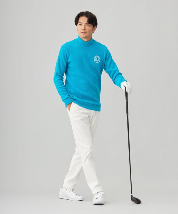 23区GOLF 【MEN】冬の暖かトップス！グランサーモリブ モックネック ターコイズブルー系
