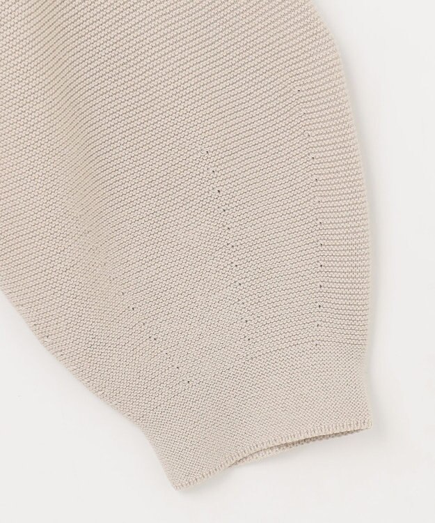 ANY 【洗濯機可】パフスリーブガーターニット サンドベージュ