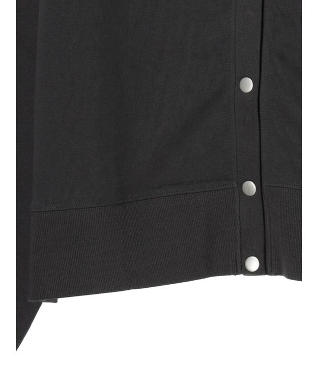 Green Parks ロゴ裏毛カーディガン Charcoal Gray