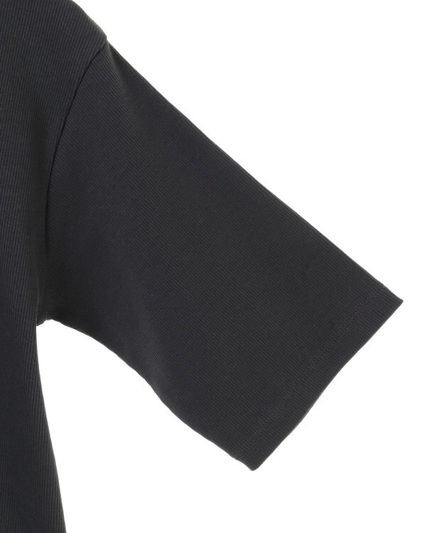 AMERICAN HOLIC 抗菌防臭リブ5分袖カットプルオーバー Charcoal Gray