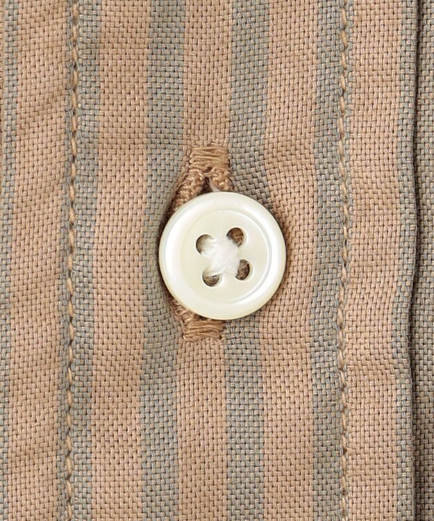 J.PRESS MEN 【大人気バックブル】オックスフォードストライプ チェック ガーメントダイ シャツ ベージュ系1