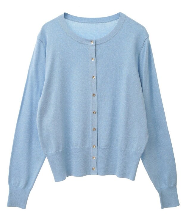 YECCA VECCA ラメ混クルーネックカーディガン Pink