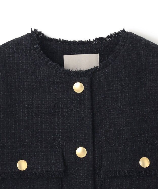 UNFILO ツイード ジャケット ネイビー