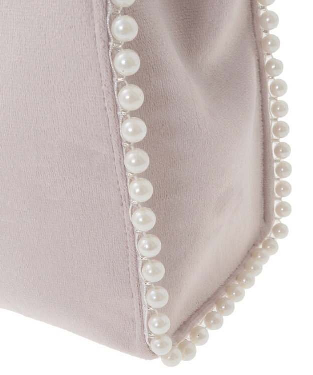 Maison de FLEUR ベロア2Wayスクエアトートバッグ Grayish Pink