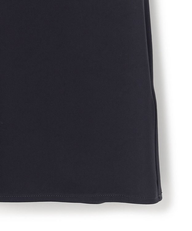 ICB L アセテートダブルサテン ランタンスリーブブラウス ネイビー