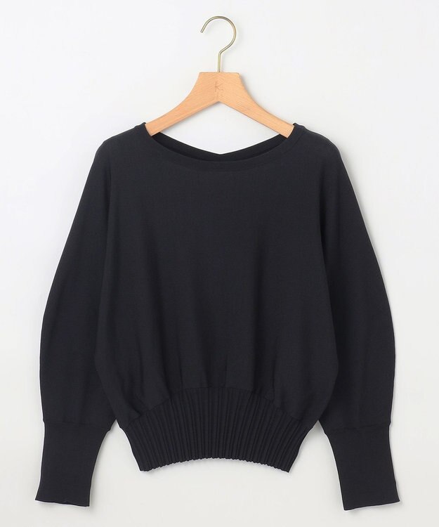 組曲 【5色展開・UVケア】スタイルアップ ドルマンスリーブ ニット ブラック系