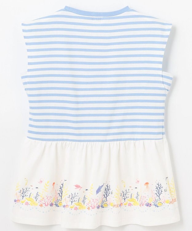 組曲 KIDS 【150-160㎝】ENOSUI Border Tシャツ サックスブルー系1