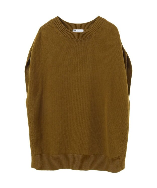 CRAFT STANDARD BOUTIQUE クルーネックニットベスト Mustard