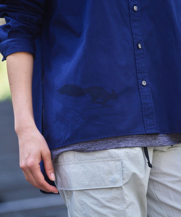 JOSEPH ABBOUD MOUNTAIN 【テーム ヤルヴィモチーフ・サスティナブル・オーガニック】オーガニックブロードシャツ ネイビー系