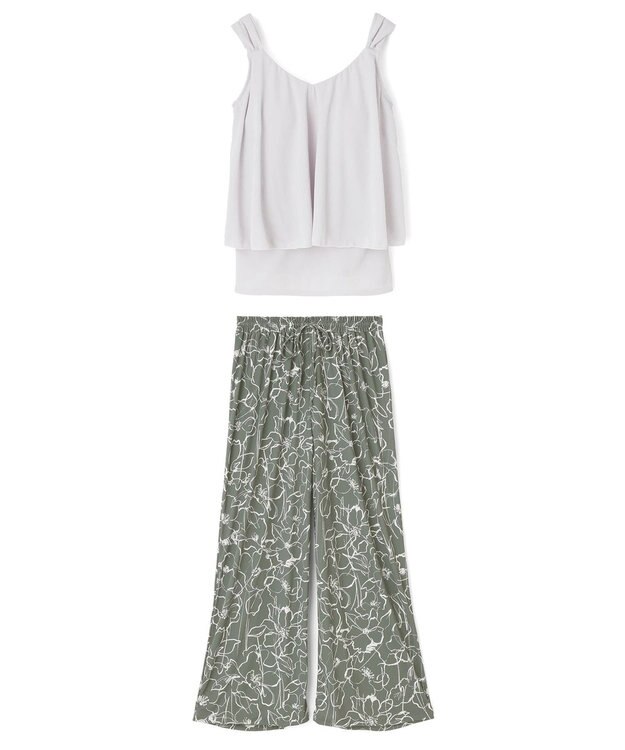 San-ai Resort（三愛水着楽園） ロングパンツセット　13L・15L　【Coral veil（コーラルヴェール）】