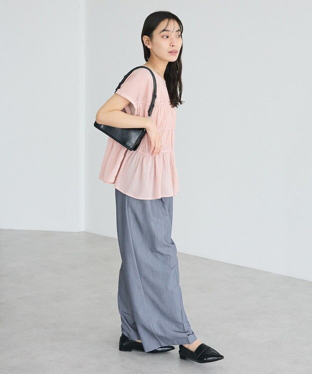 CRAFT STANDARD BOUTIQUE ヴィンテージボイルギャザーブラウス Light Pink