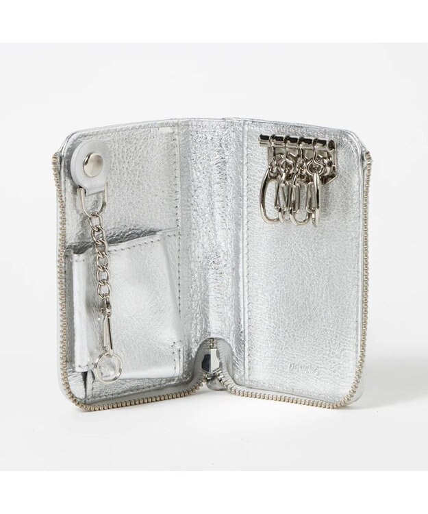 UNBILLION ペルケ perche / ドット型押しスマートキーケース シルバー