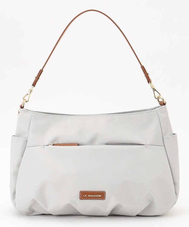 LA BAGAGERIE ポリエステルキャンバス　タックショルダー アイボリー