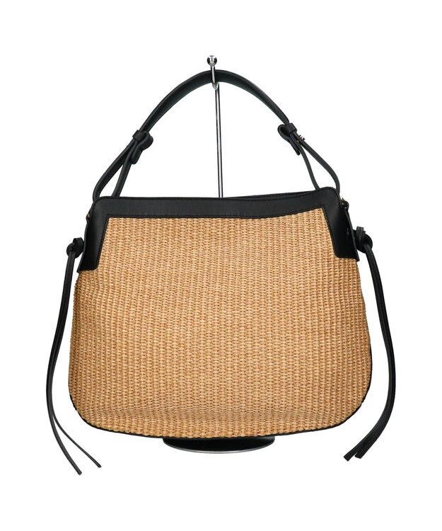 INTER-CHAUSSURES 【LORISTELLA】2WAY異素材コンビネーションショルダーバッグ ブラックコンビ