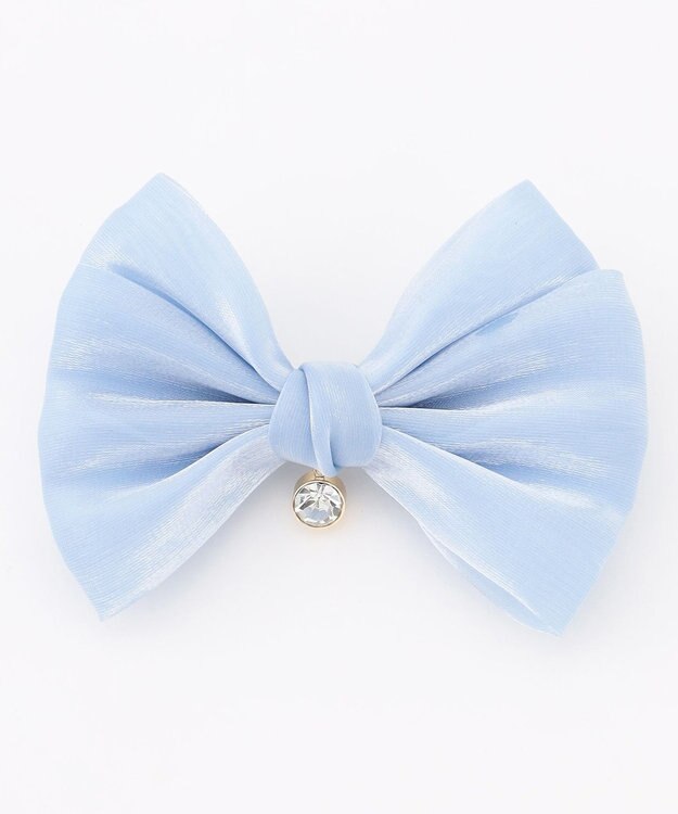 ANY KIDS リボンヘアクリップ サックスブルー