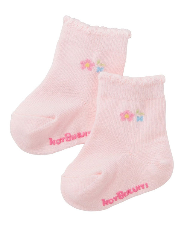 MIKI HOUSE HOT BISCUITS 【7-8cm】 ワンポイント ベビーソックス