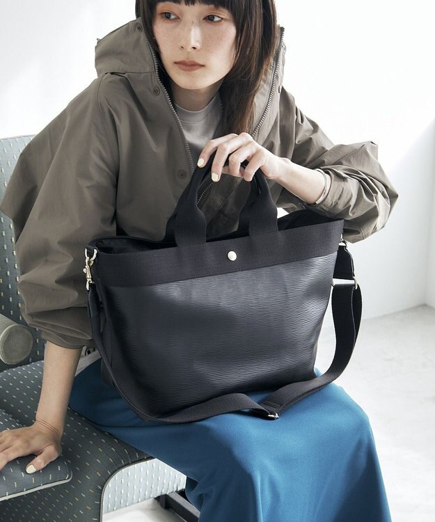 TOPKAPI 【人気色が限定復活！】【Breath TOPKAPI】RIPPLE リプル A4 トート バッグ L（ショルダー付き） ブラック