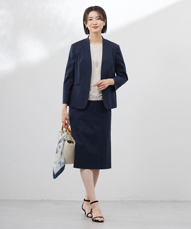 J.PRESS LADIES ステンレスオーバルネックレス シルバー系